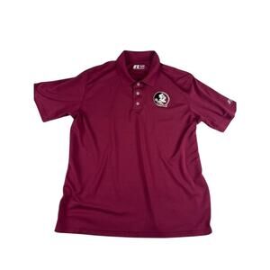 Russell Athletic FSU Florida State Seminoles Polo Shirt Men's XL Burgundy